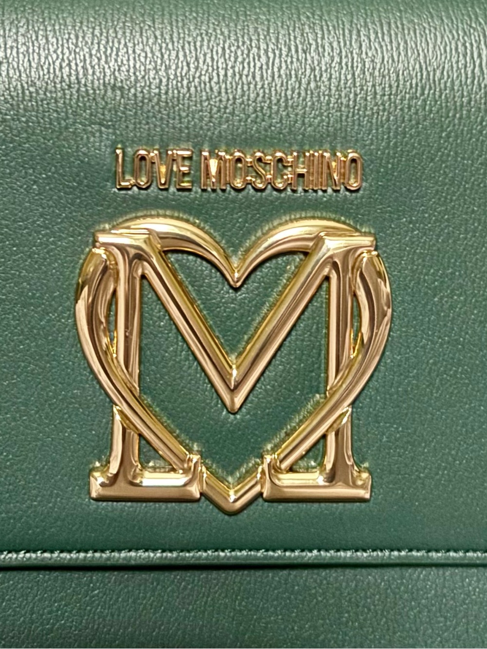 Love Moschino Fancy Heart Emerald Green Crossbody Bag - Picture 2 of 9